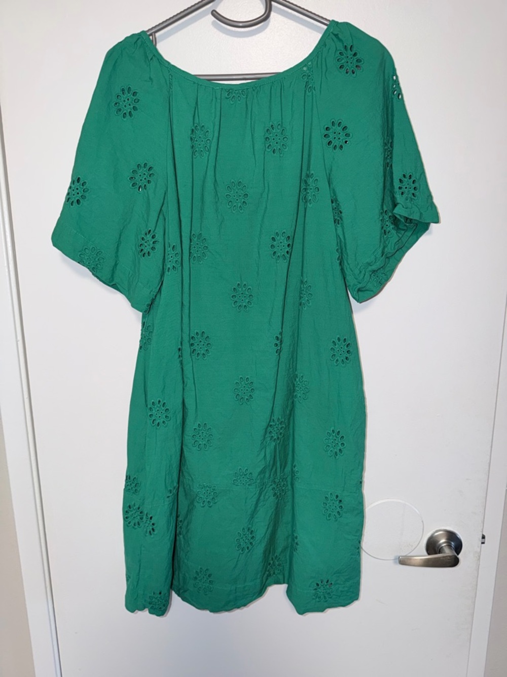 Free Assembly Green Eyelet Dress with pockets(medium) - Picture 3 of 7